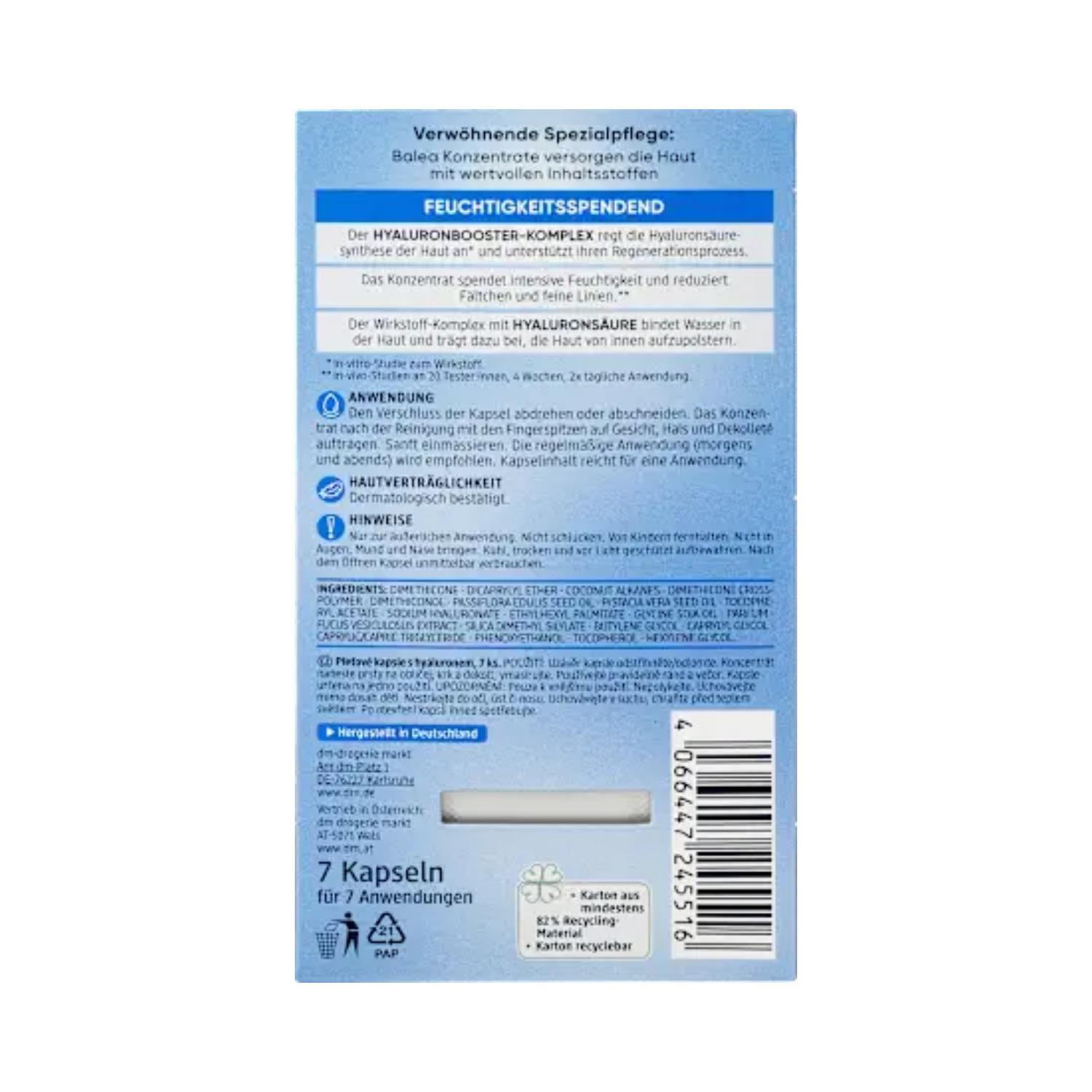 balea hyaluron concentrate – 7 capsules