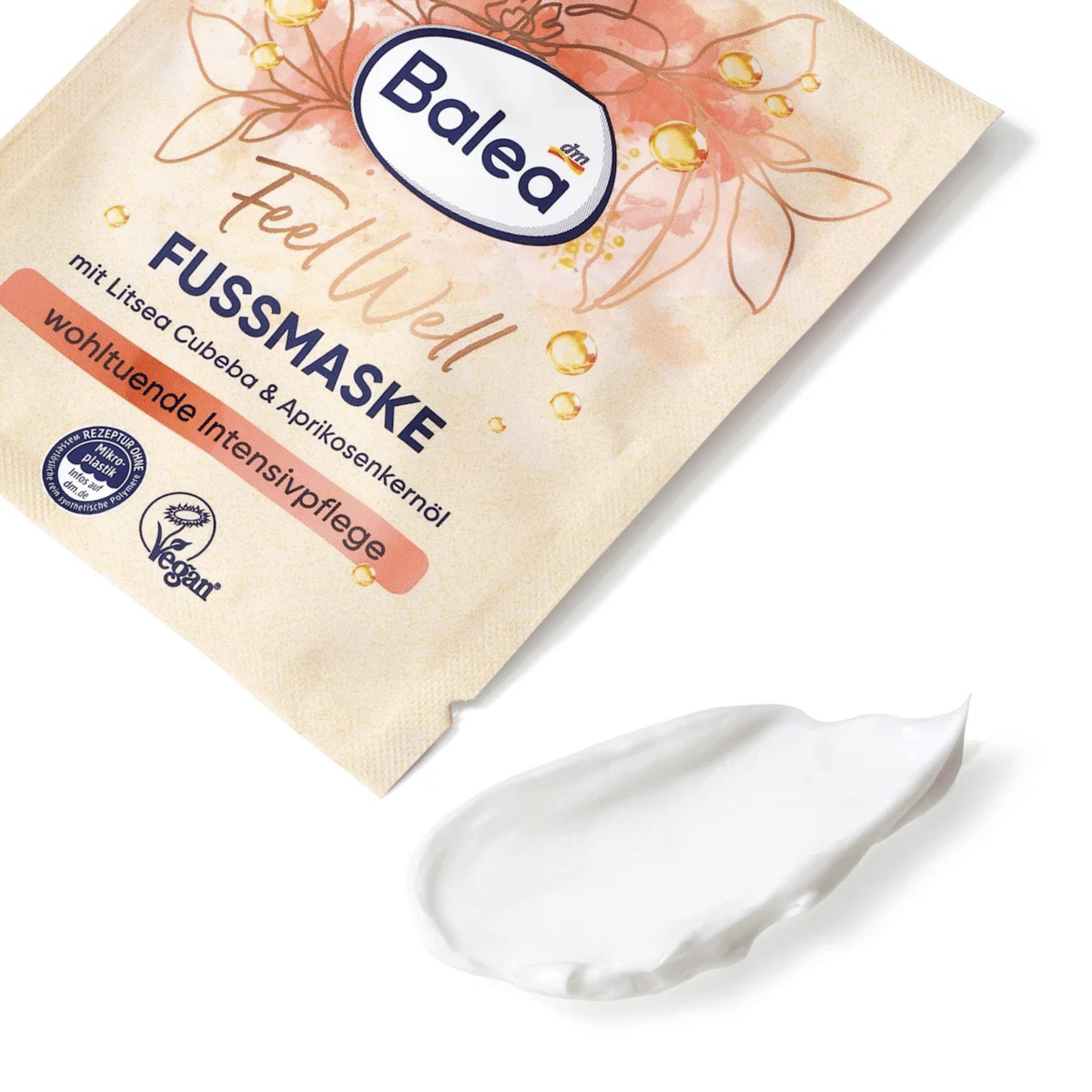 balea feel well foot mask – litsea cubeba & apricot kernel oil, 15 ml