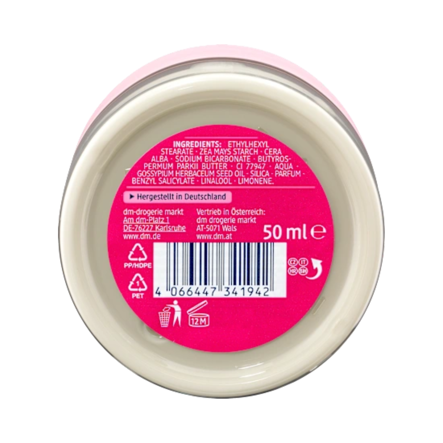 balea deodorant cream with baking soda – raspberry & magnolia – 50 ml