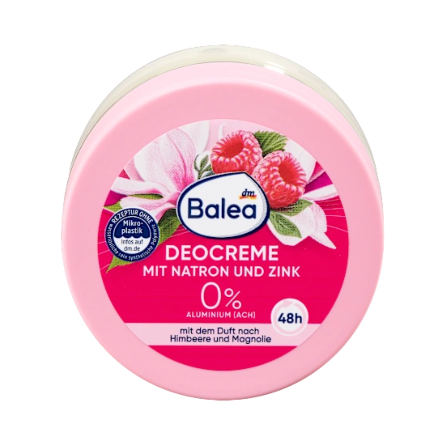 balea deodorant cream with baking soda – raspberry & magnolia – 50 ml