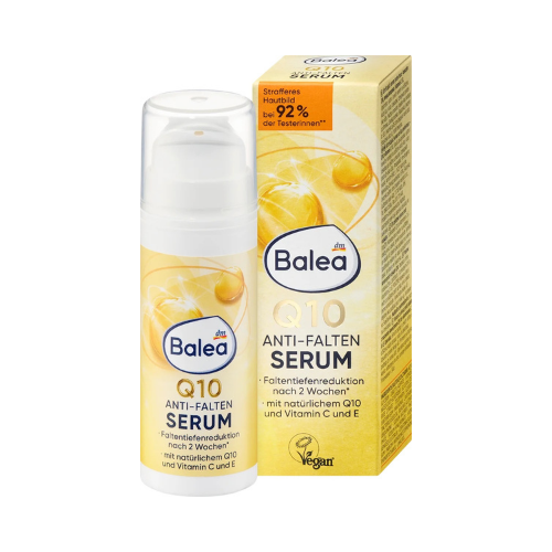 balea q10 + omega serum – anti aging face serum with vitamins c & e (30 ml)