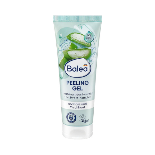 balea aloe vera peeling gel – gentle face exfoliator with 10% aloe vera (75 ml)