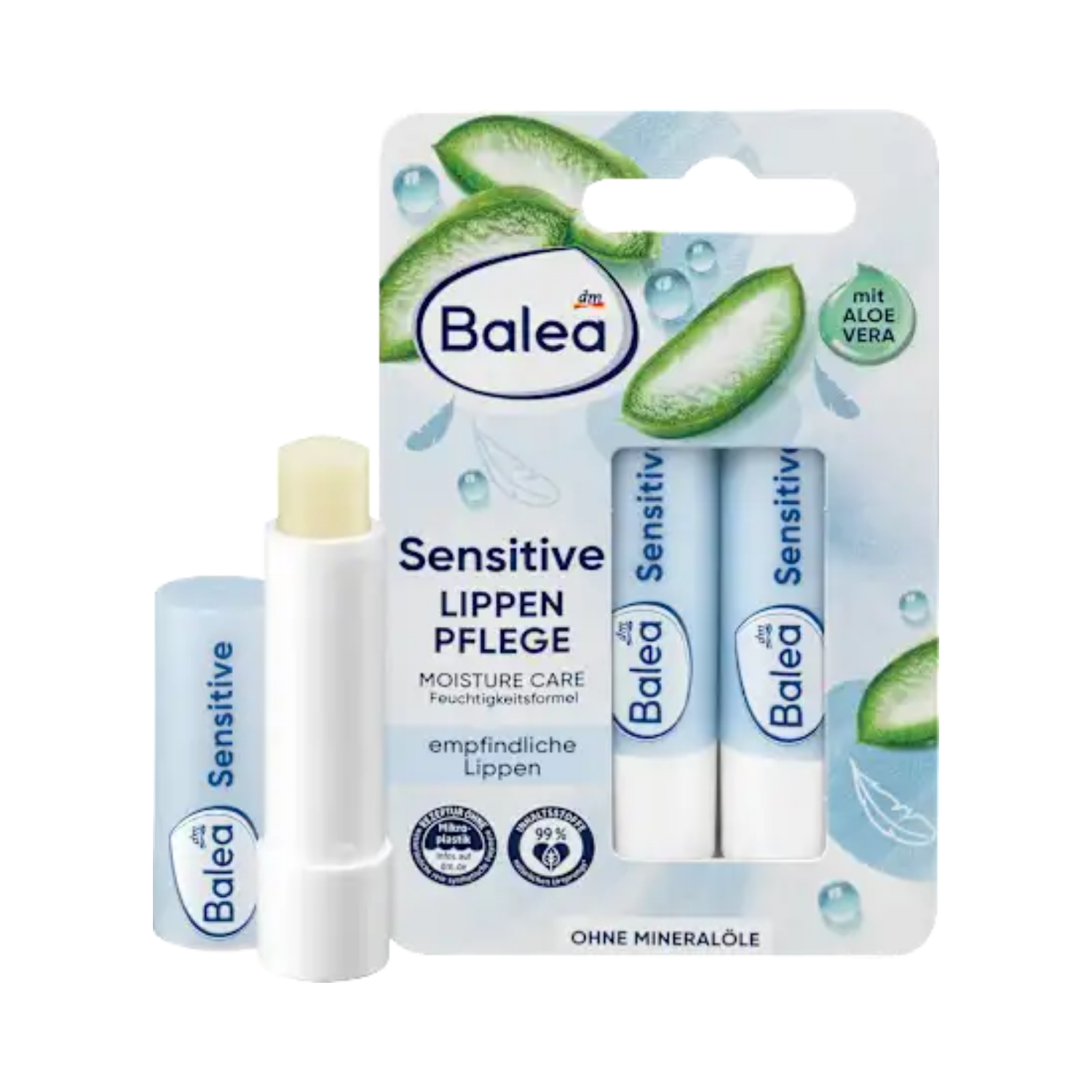 balea lip care sensitive – 9.6 g (duo pack)