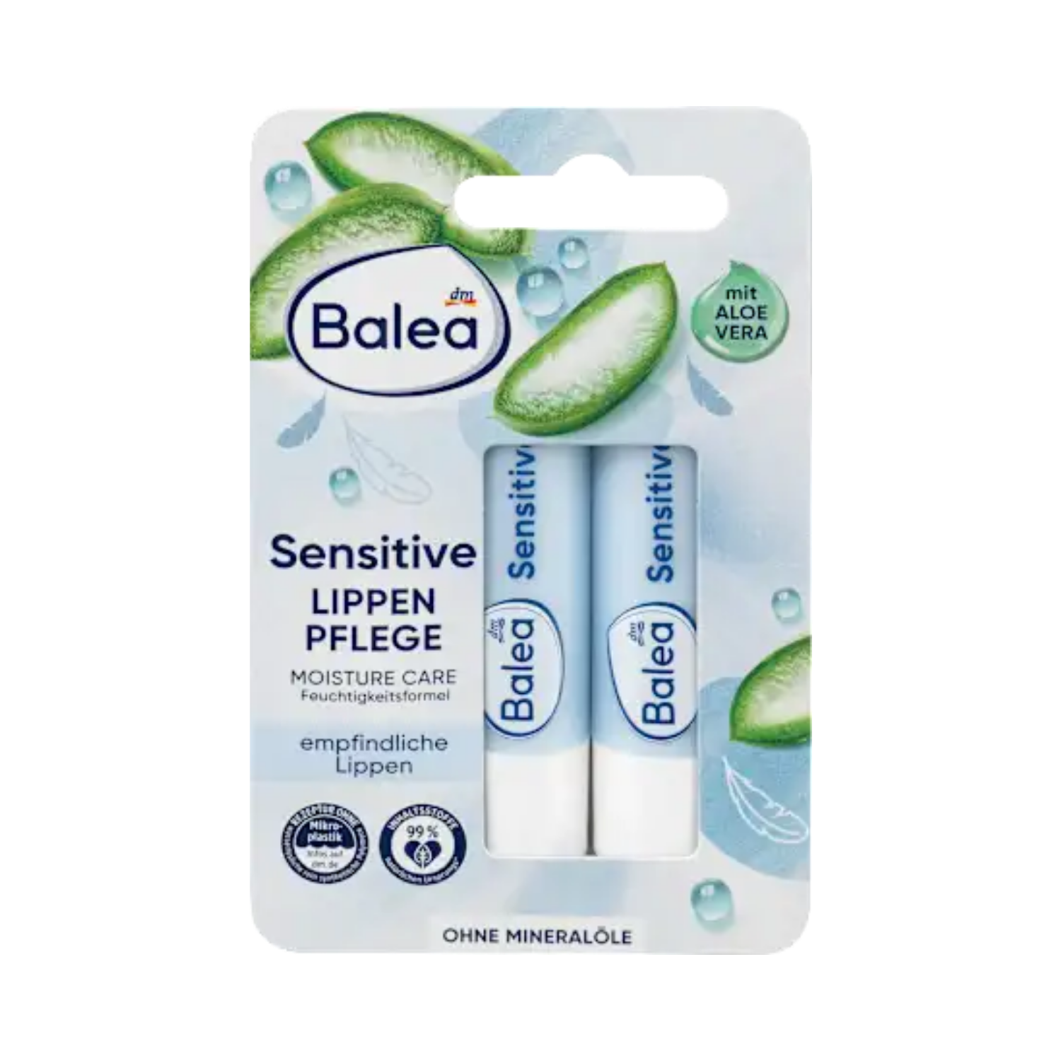 balea lip care sensitive – 9.6 g (duo pack)
