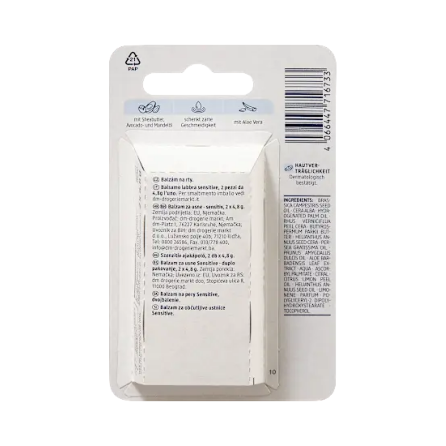 balea lip care sensitive – 9.6 g (duo pack)