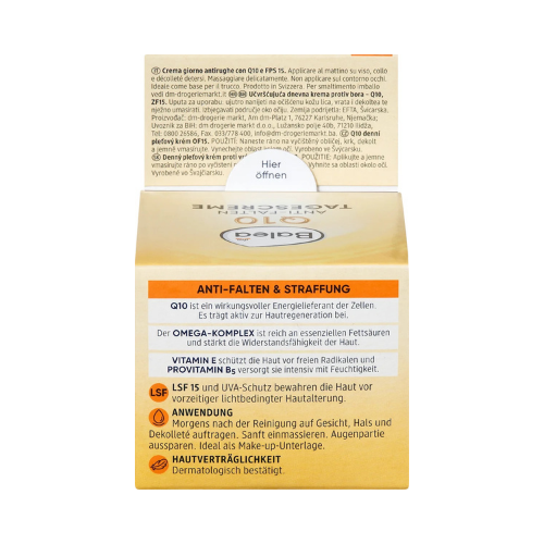 balea q10 anti wrinkle face cream spf 15 – 50 ml