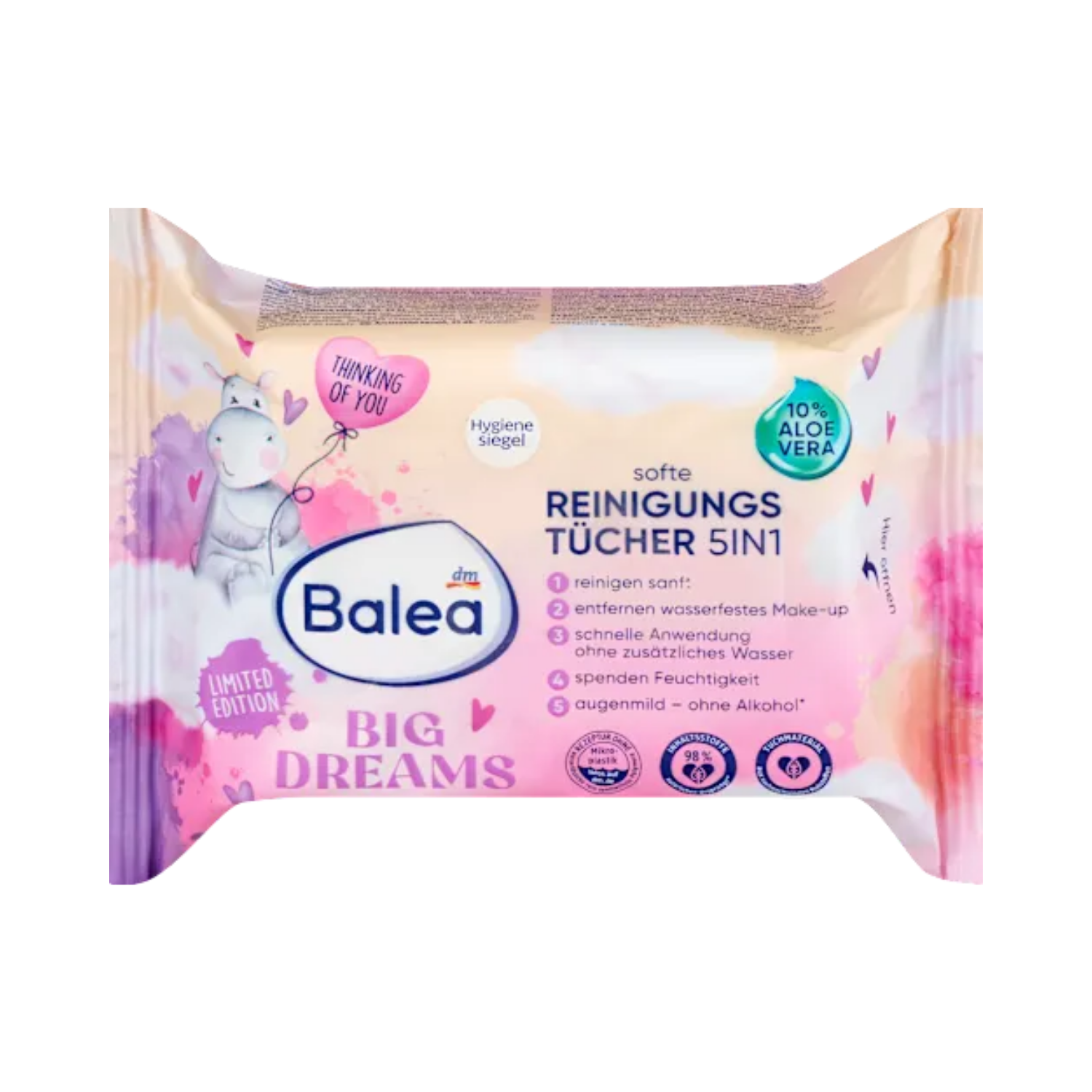 balea facial cleansing wipes big dreams – 25 pcs