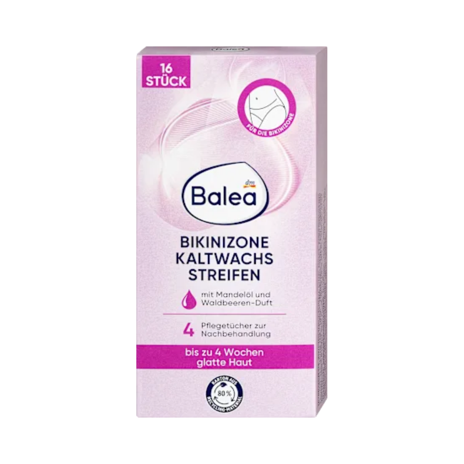 balea cold wax strips – bikini zone, 16 pcs