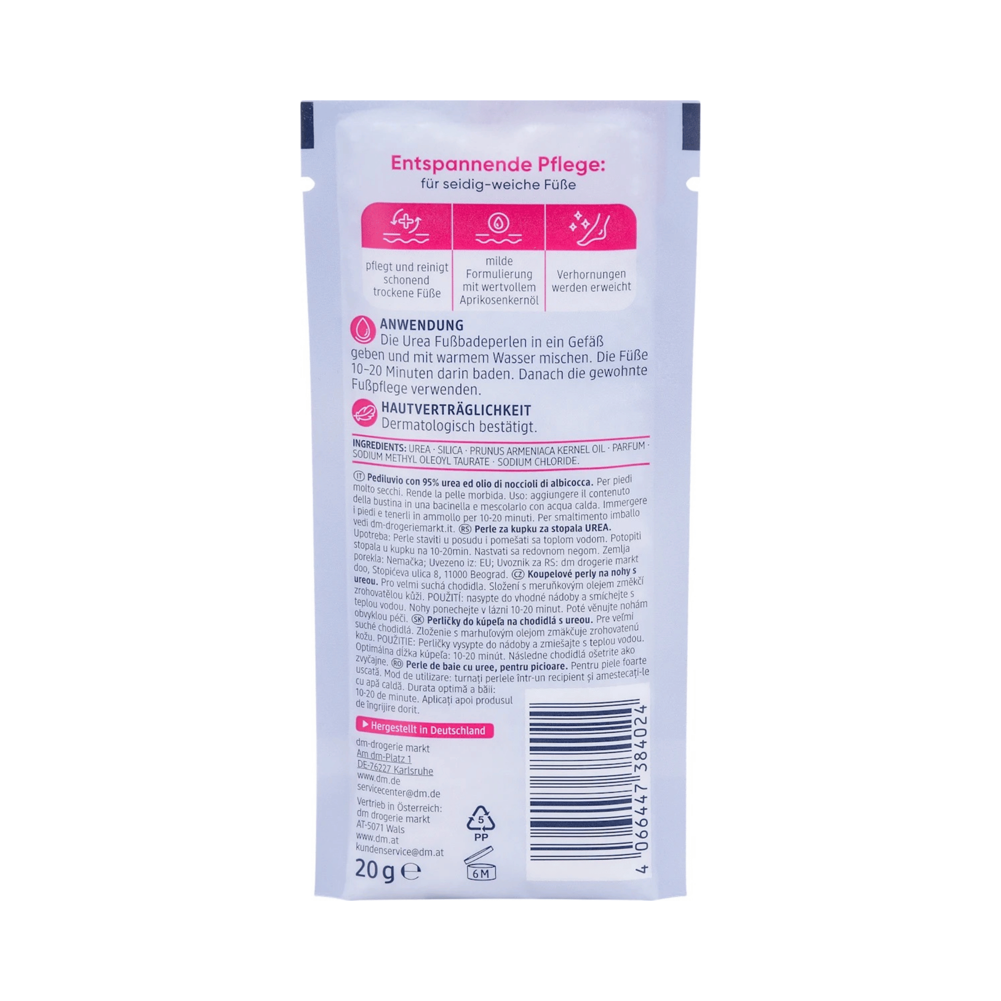 balea foot bath pearls for very dry feet, 95% urea – 20 g