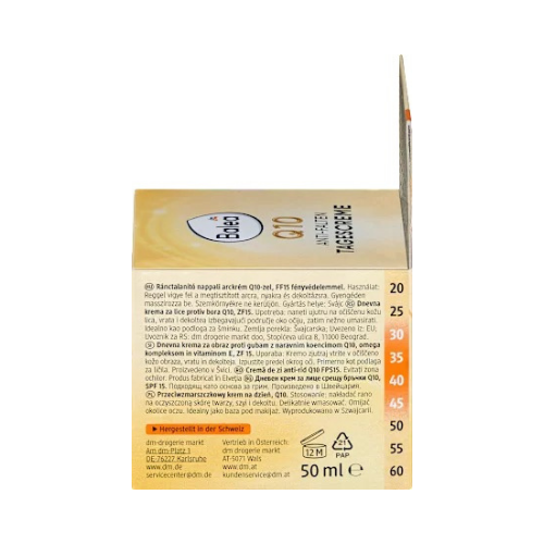 balea q10 anti wrinkle face cream spf 15 – 50 ml