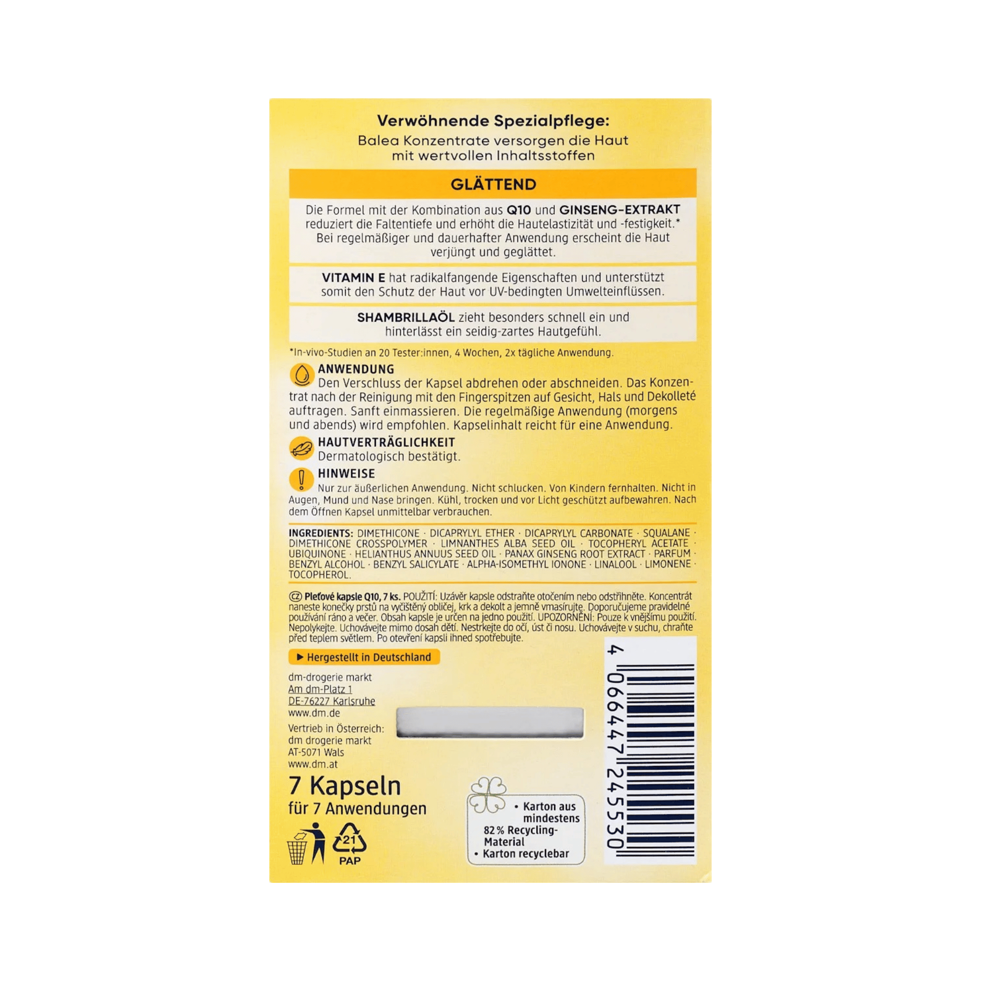 balea q10 anti falten konzentrat – 7 capsules