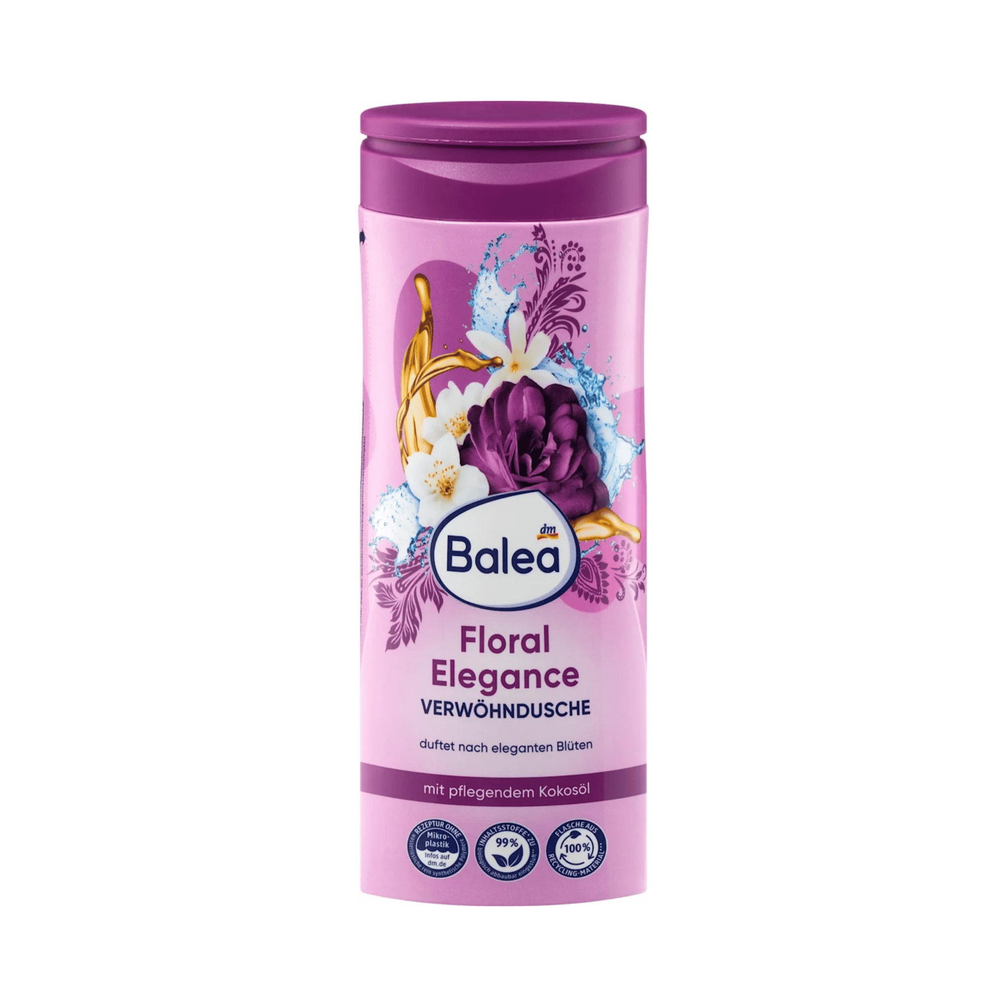 balea floral elegance caring shower gel, 300 ml