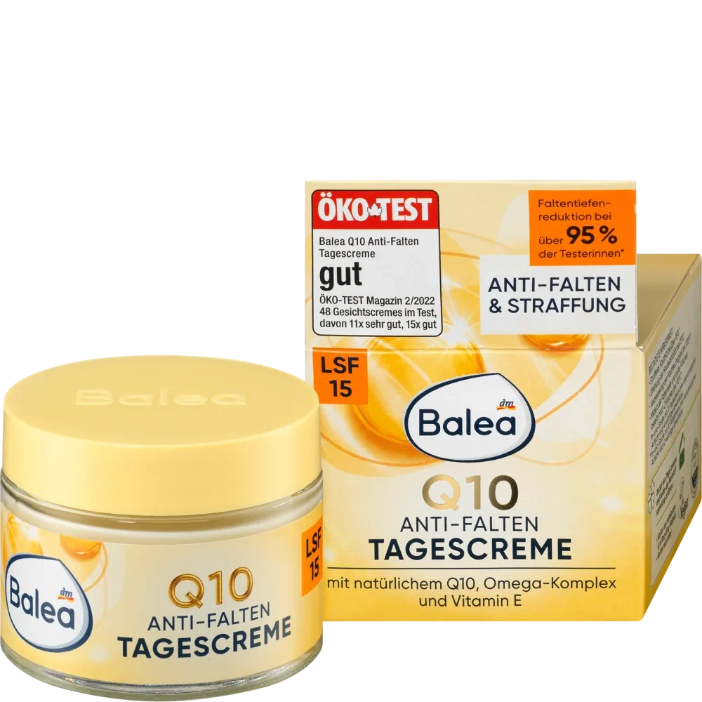Balea - كريم النهار المضاد للتجاعيد بالـ Q10 ومعامل حماية SPF 15 - 50 مل