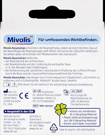 Mivolis - شرائط الأنف الطبية لتسهيل التنفس وتقليل الشخير - 12 شريطاً - Image 3