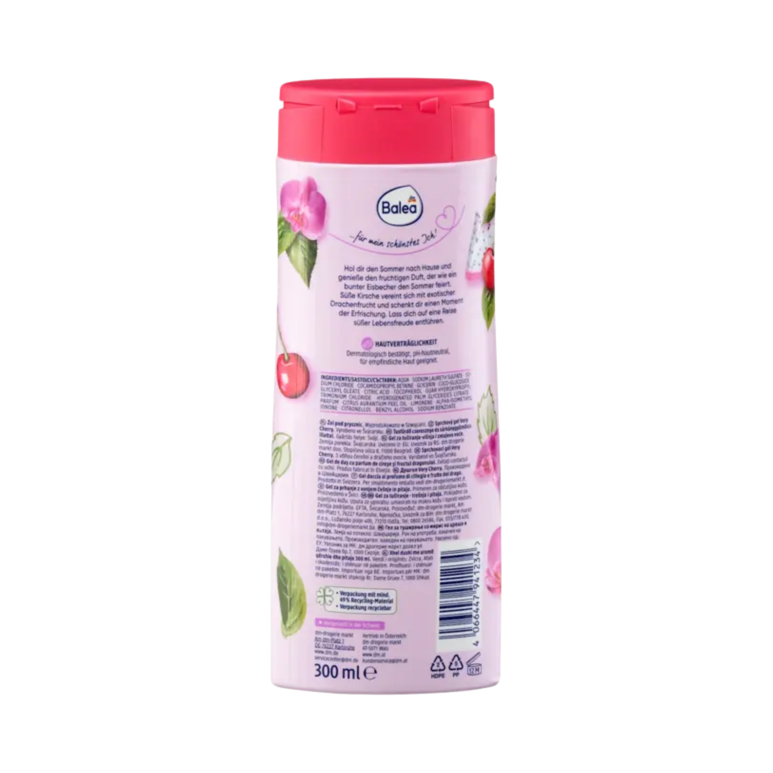 Balea - جل الاستحمام "Very Cherry" برائحة الكرز المنعشة - 300 مل - Image 2