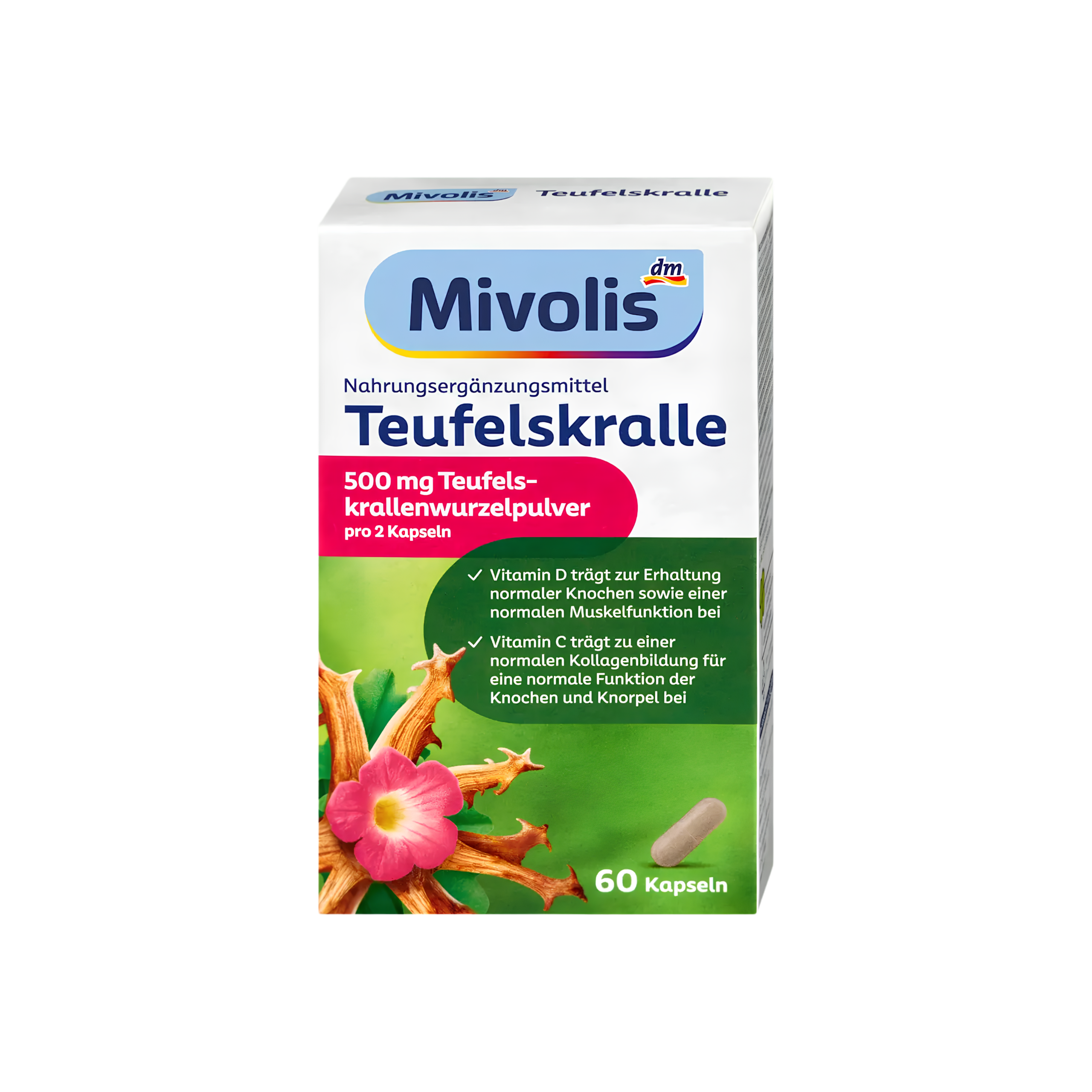 Mivolis – كبسولات مخلب الشيطان مع فيتامين C و D – – كبسولة 60
